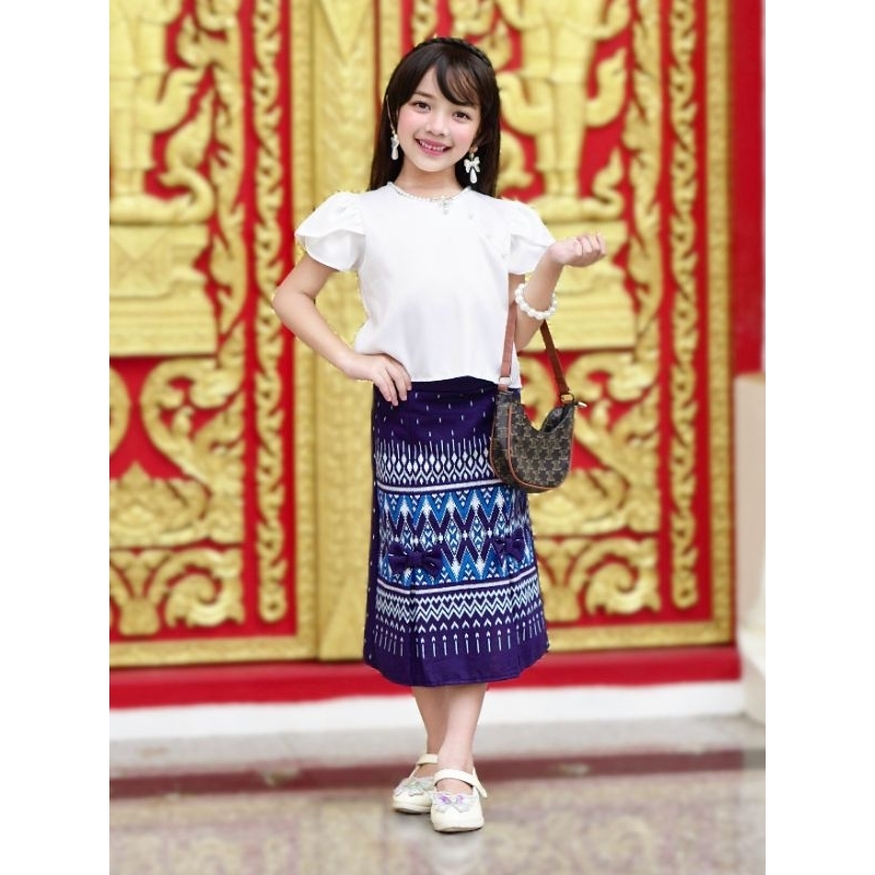ลดล้างสต๊อก✅️ชุดไทยรุ่นลิซ่าแบบใหม่ ผ้าฝ้าย เด็ก 1- 7 ขวบ รับประกันสินค้า