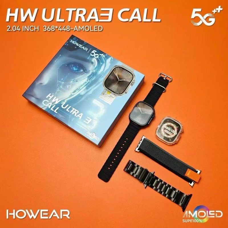 🍀ใหม่🍀 นาฬิกา smart watch HW ultra3 call ใส่ซิมได้ ตอบแชท โทรเข้าออกได้