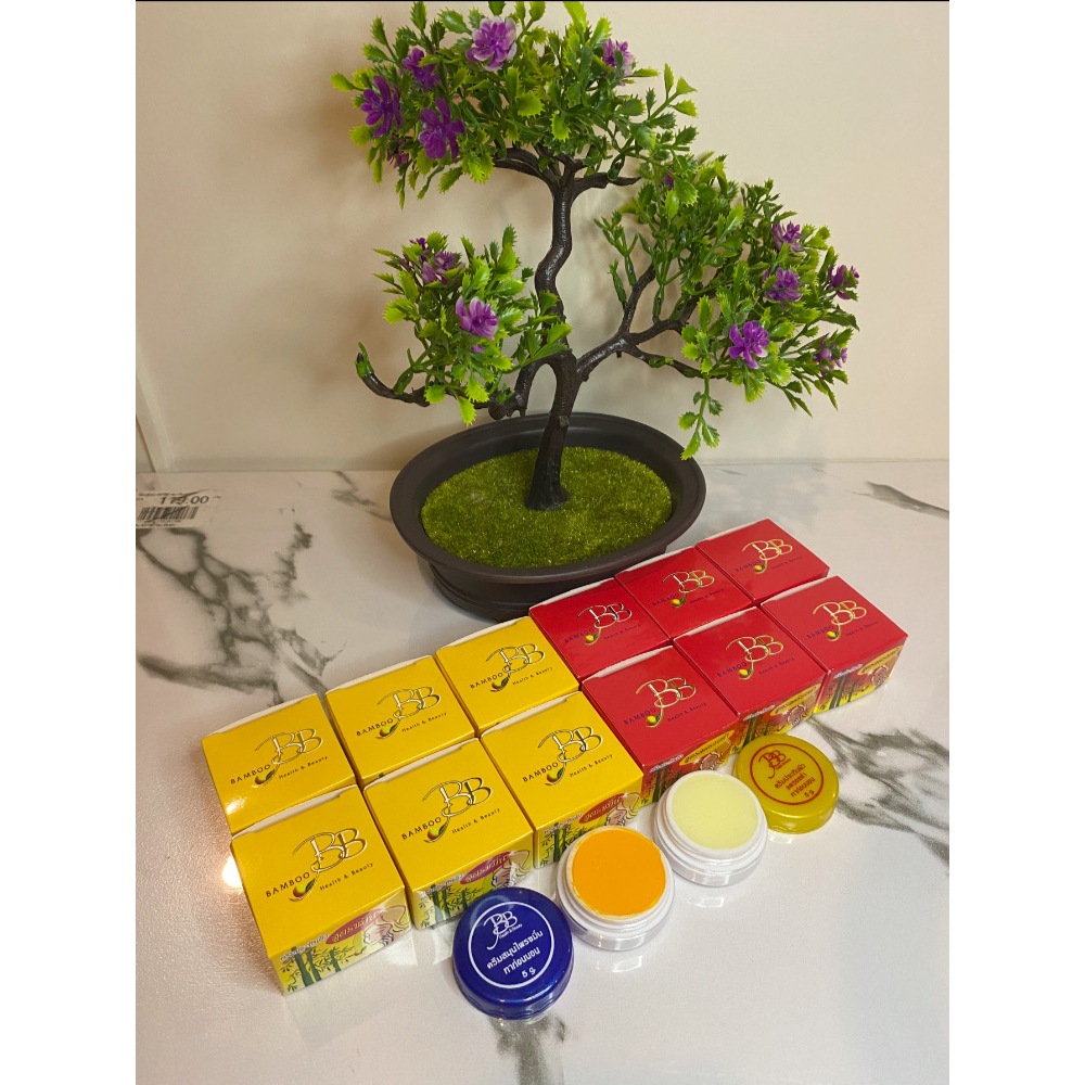 Bamboo ครีมแบมบู 2 สูตร ขนาด 5 กรัม 1 โหล 12 ตลับ