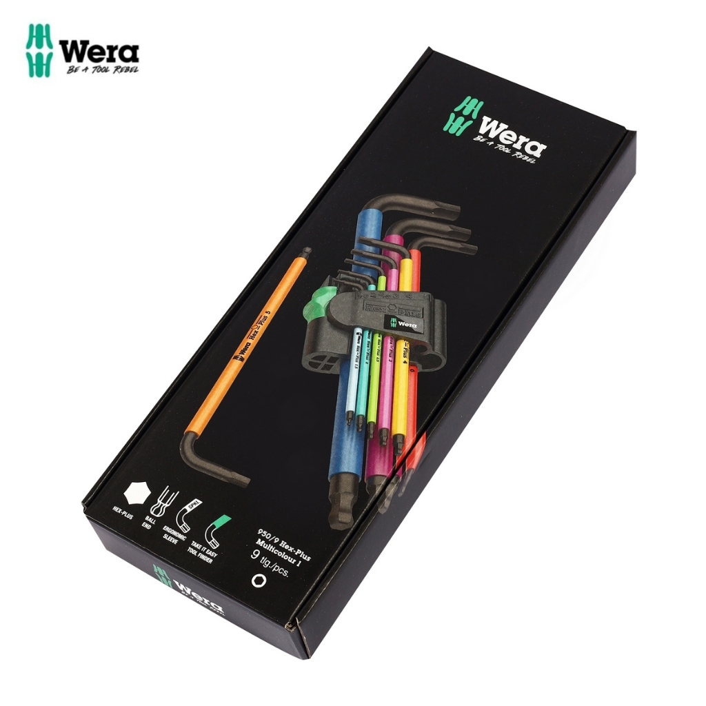 ประแจหกเหลี่ยม 950/9 Hex-Plus Multicolour 1 Code Nr.:05073593001 Wera