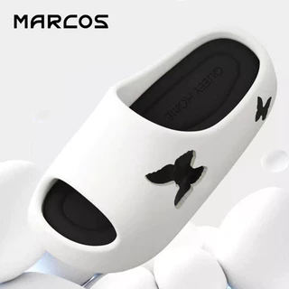 MARCOS พร้อมส่งจากไทย รองเท้าแตะพื้นนมสดที นพื้นสูงเจาะรูหัวใจกันน้ำ กันลื่นใส่ง่าย ไม่เจ็บเท้า