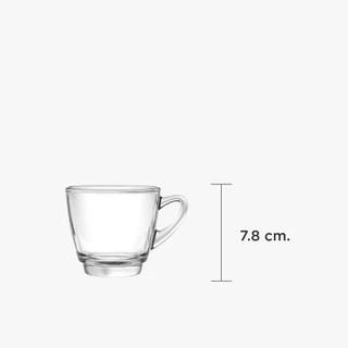 JJGLASS (Ocean) P01641 Kenya Cappuccino Cup - แก้วกาแฟ ถ้วยกาแฟคาปูชิโน่ ขนาด 8 1/2 ออนซ์ แก้วเเบบมีหูจับเเบบใส