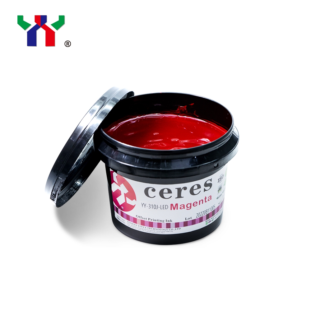 หมึกพิมพ์ออฟเซ็ท (LED) สีแดง  Ceres YY-310J LED offset Ink