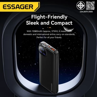 Essager พาวเวอร์แบงค์ 22.5W 10,000 mAh/20,000 mAh อะแดปเตอร์ USB Type C ชาร์จเร็วสำหรับเครื่องชาร์จโทรศัพท์มือถือแบบเร็ว