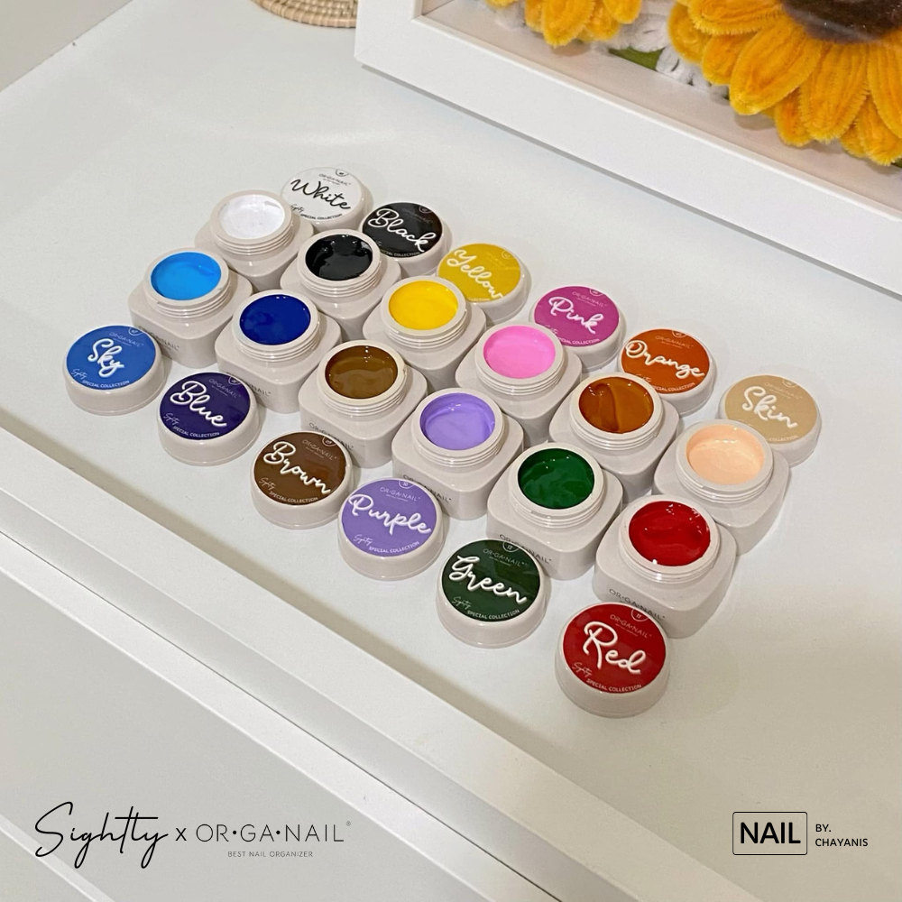สีเจลเพ้นท์ ORGANAIL x Sightly nail ปริมาณ 5 กรัม [แบบแยกกระปุก]