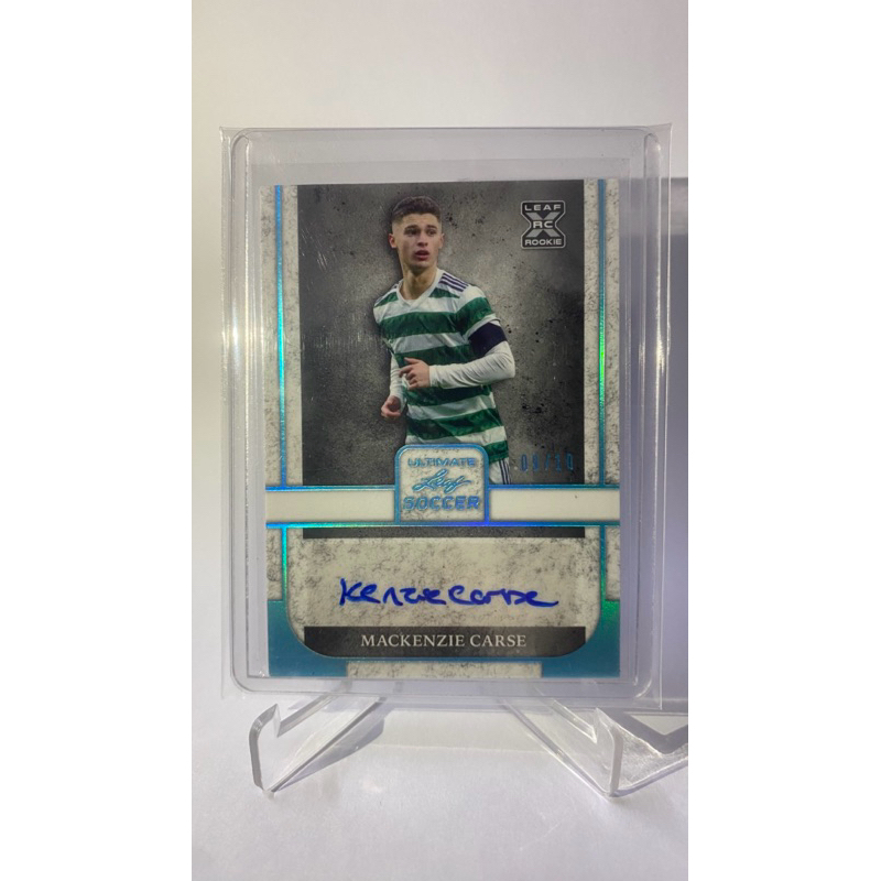 การ์ดนักฟุตบอล (RC+ ลายเซ็น + Run# 09/10) Mackenzie Carse RC LEAF RC X Rookie Ultimate Leaf SOCCER 2