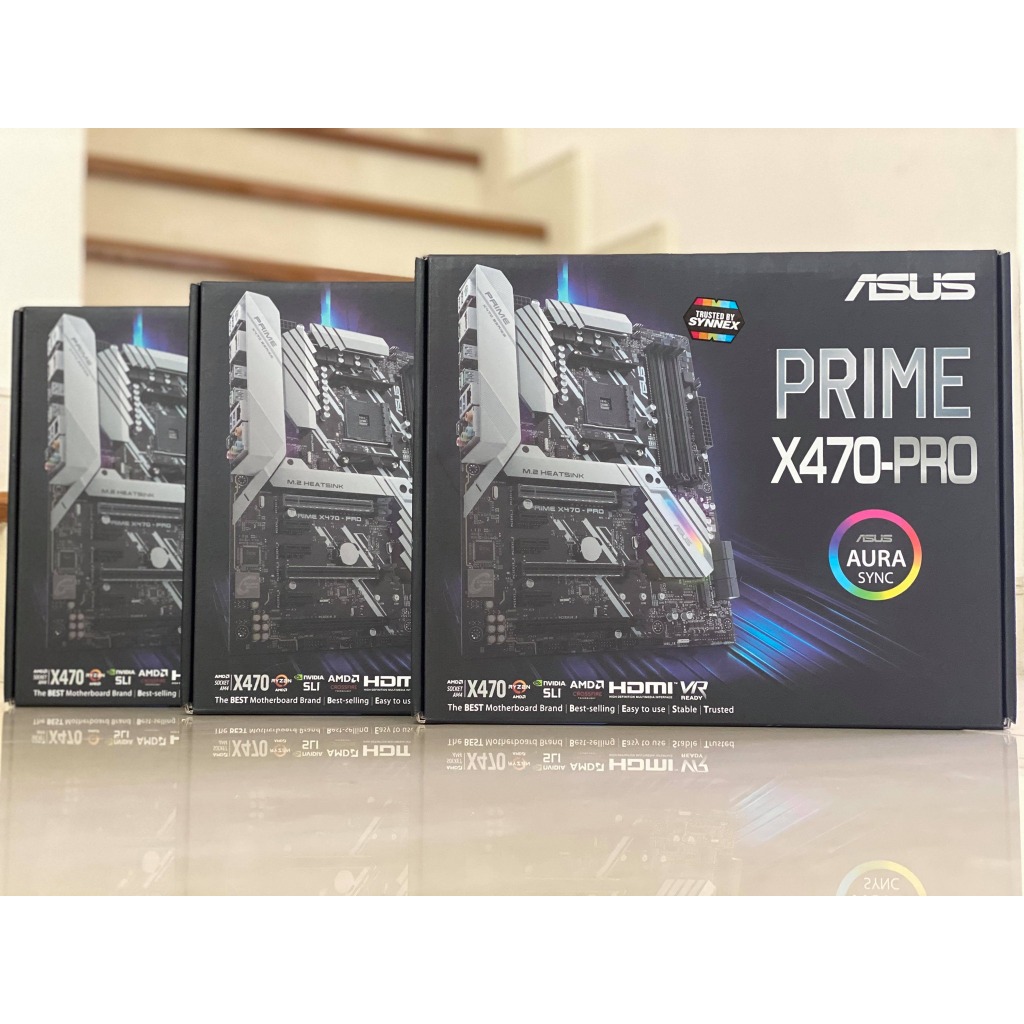 ชุดเมนบอร์ดASUS PRIME X470-PRO Am4 DDR4บวกกับCPU R5 3500 มือสอง