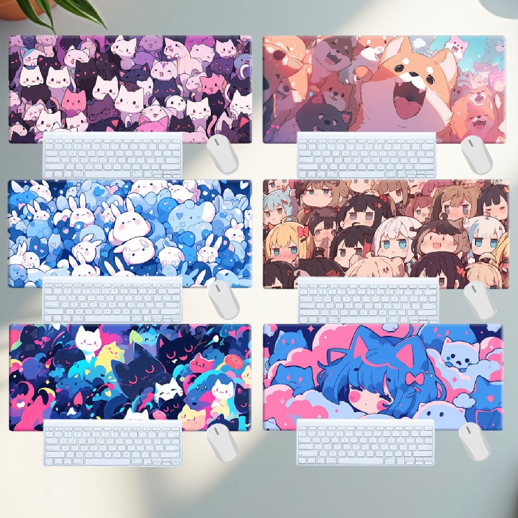 [พร้อมส่ง] แผ่นรองเมาส์ ที่รองเมาส์ งานตัวการ์ตูนกราฟิก มีให้เลือก 7 แบบ ขนาดใหญ่ 80x30 ซม. (หนา 3 มม.) Biangels