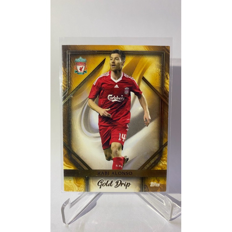 การ์ดนักฟุตบอล Alonso, Doak, Salah, Ian Rush, LIVERPOOL FC TOPPS GOLD Drip 2023