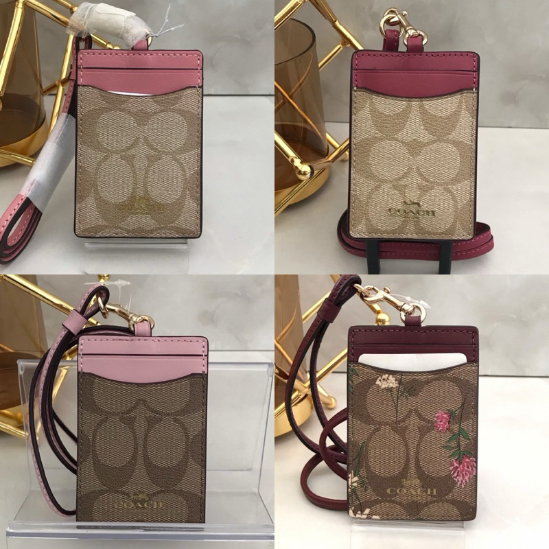 🎀สายคล้องบัตร CZ285 C8735 63274 F63274 SIGNATURE LANYARD ID CASE