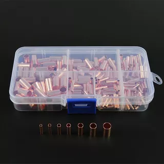 GT ข้อต่อลวดทองแดง 100% กล่องรวมข้อต่อสายไฟ ขนาด 1-6mm มี 125 / 250 ชิ้นต่อ 1 กล่อง