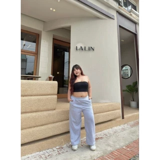 กางเกงวอร์มขาปล่อย ผ้าสำลี Plus size รุ่นสูง155 165 170 175 ซม. เลือกตามความสูงได้