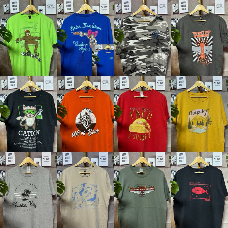 (No2) เสื้อยืดมือสองUSA ไซส์L อก42-44 เสื้อยืดคัดเกรดAสภาพดี