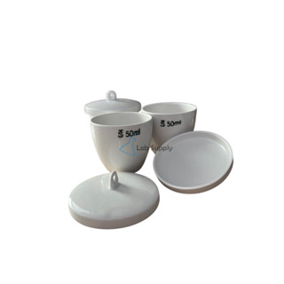 Crucible 50 ml. with Lid (Porcelain) เบ้ากระเบื้องพร้อมฝา คู…
