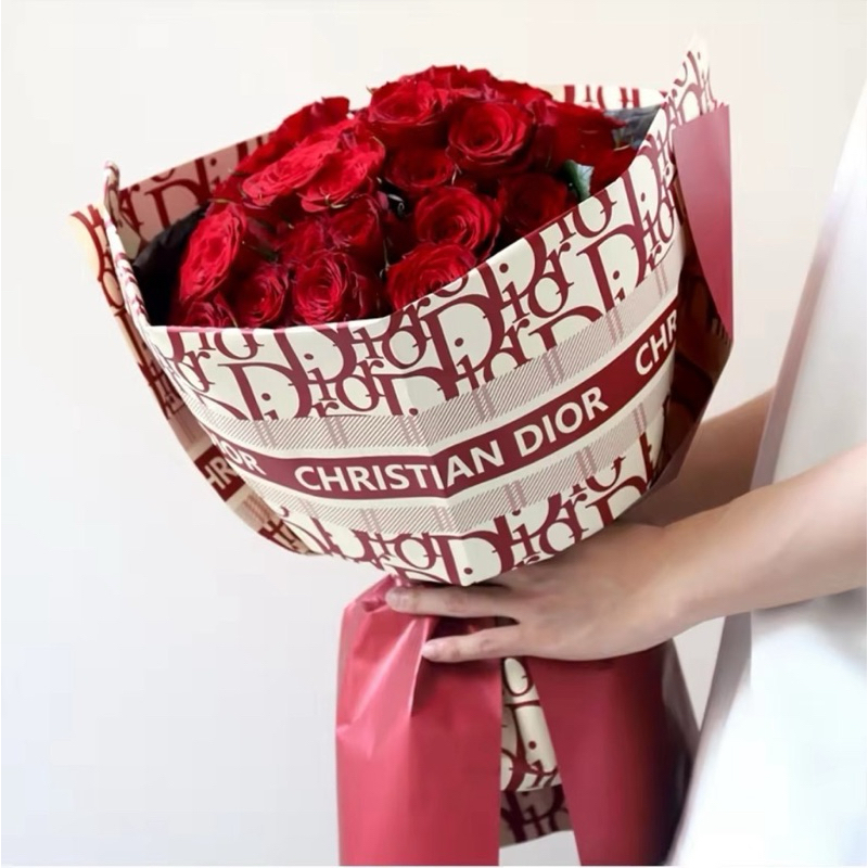 กระดาษห่ช่อดอกไม้ ลายแฟชั่น 1แพ็คมี18-20แผ่น พร้อมส่งในไทย ขนาด58×58 ราคา ถูกที่สุด ดีลบีเคเค แกลเลอรีภาพที่ 4