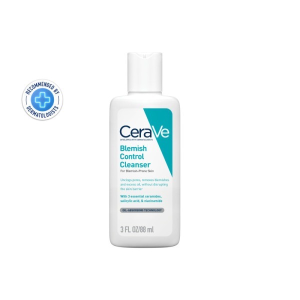 เซราวี Cerave เซราวี BLEMISH CONTROL CLEANSER เจลทำความสะอาดผิวหน้า สูตรสำหรับผิวเป็นสิวง่าย 88 มล.
