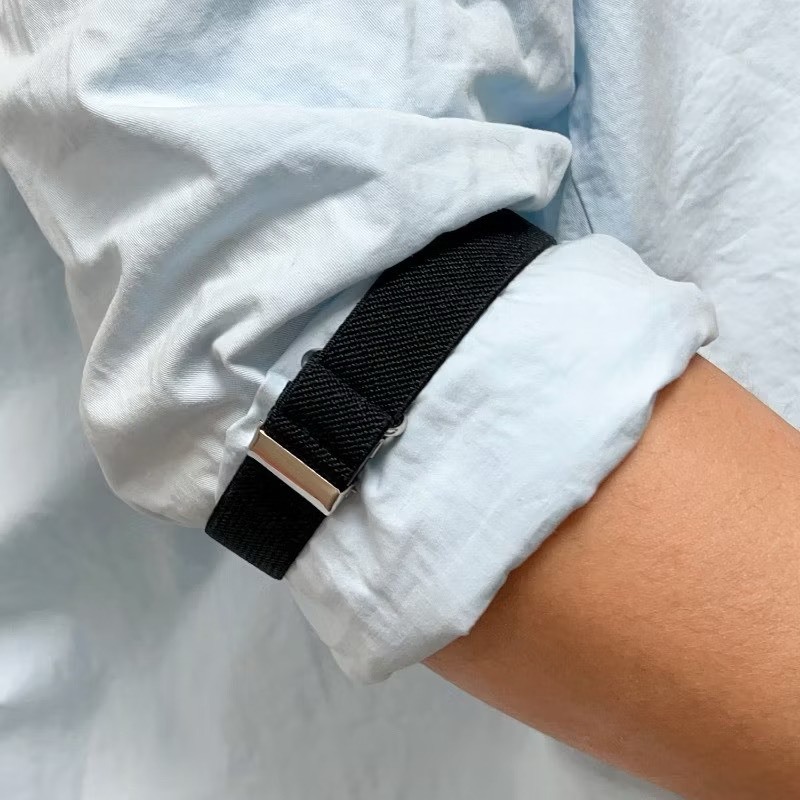 ปลอกแขนนักธุรกิจเสื้อแขนผู้ถือเสื้อ Stay สําหรับงานแต่งงานเสื้อแขน Fixing เข็มขัดยืดหยุ่นผู้ถือเสื้อแขน L292