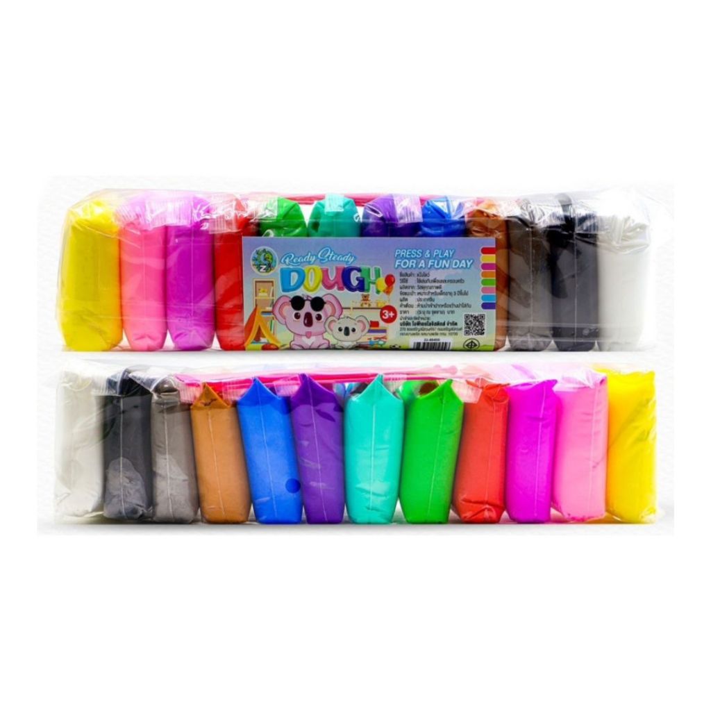 ดินเบา 12 สี 15 กรัม สีสัน สีพาสเทล พร้อมอุปกรณ์ 3 ชิ้น ไร้สารเคมี ปลอดสารพิษ ดินน้ำมันสําหรับเด็ก