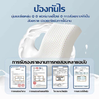 【ซื้อ 1 แถม 1】หมอนยางพารา หมอนยางพาราแท้ แท้ ไม่มีกลิ่นอับ เกรดดีมาก!! 100% ราคาพิเศษ หมอนเพื่อสุขภาพ หมอน