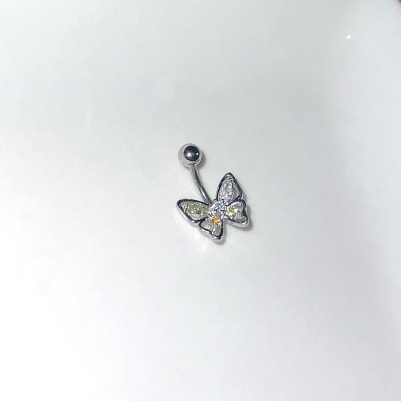 จิวสะดือสแตนเลสแท้  พร้อมส่งจากไทย🦋เปลี่ยนความยาว6/8/12แจ้งในหมายเหตุนะคะ ถ้าไม่แจ้งจะส่งเป็น10mmยาวมาตรฐานน้า