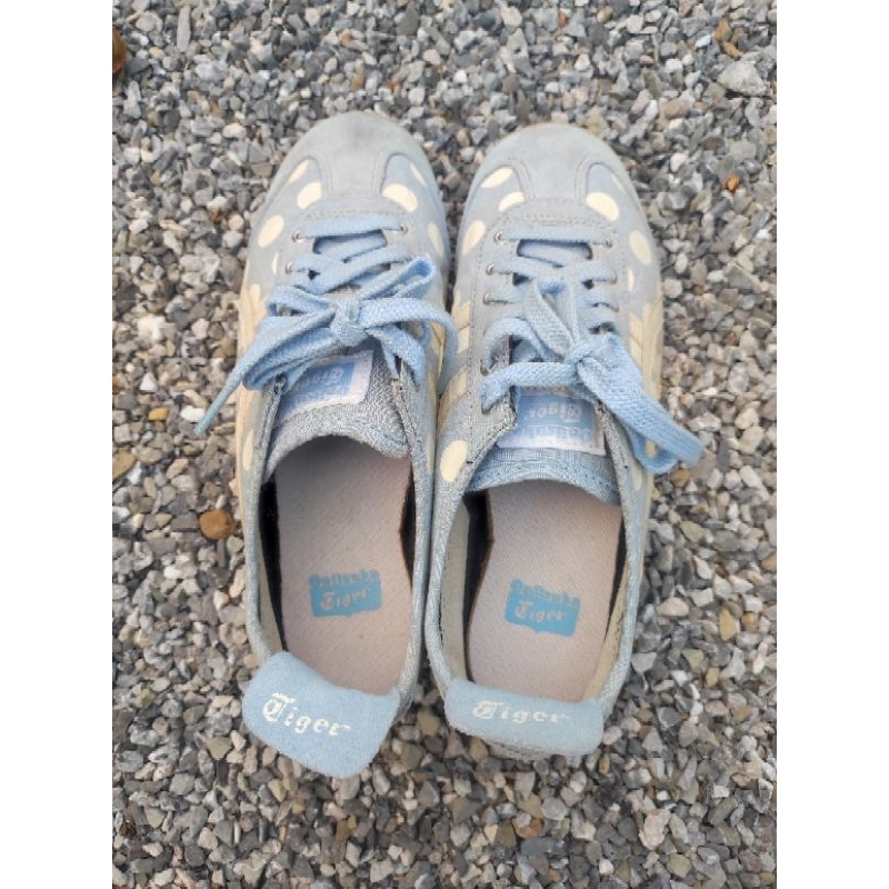 รองเท้ามือ2 Onitsuka Tiger ไซส์38 รุ่นMexico 66 - Polka Dot Blue Chambray