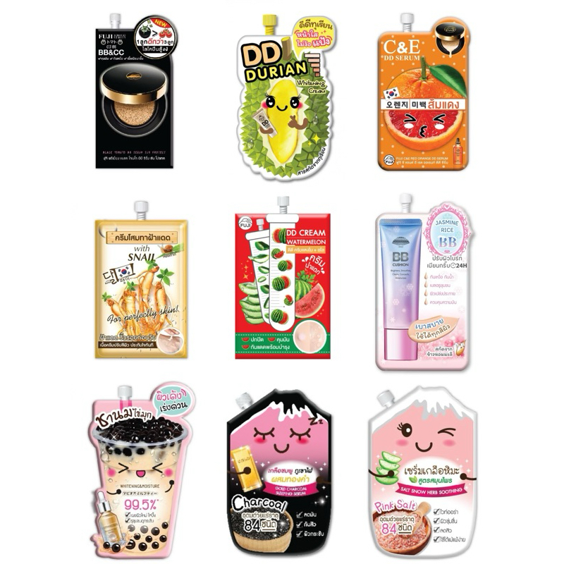 Fuji ฟูจิ ครีมภูเขา เฮเซล บีบี ครีม สโนว์ ครีม / DD แตงโม / BB มะเขือเทศดำ / DD ส้มแดง / เซรั่มล้างหน้าว่านหาง