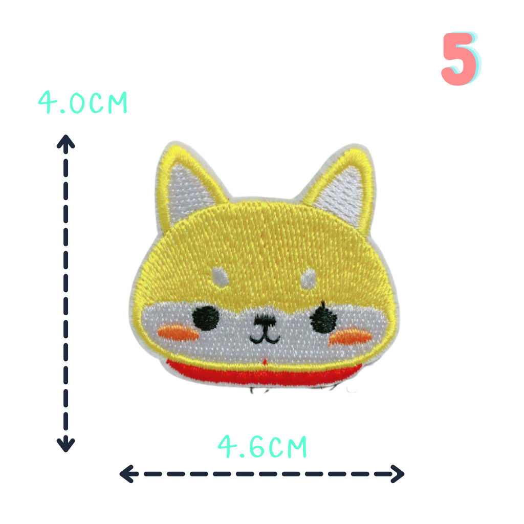 😄ตัวรีดติดเสื้อชุดที่ C42😄 ลายหน้าสัตว์ สิงโต แมว ยีราฟ จิ้งจอก กระต่าย และอื่นๆ  ด้านหลังมีกาวสามารถรีดติดผ้าได้เลยค่ะ - รูปที่ 4