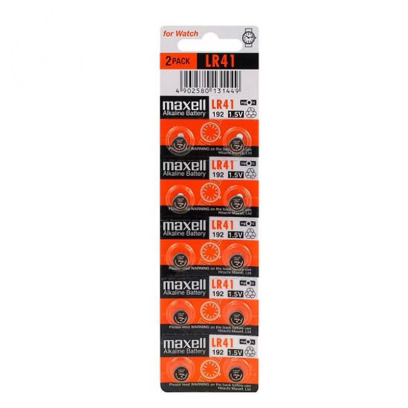 ถ่านMaxell LR41/192 1.5V แผง10ก้อน ของใหม่