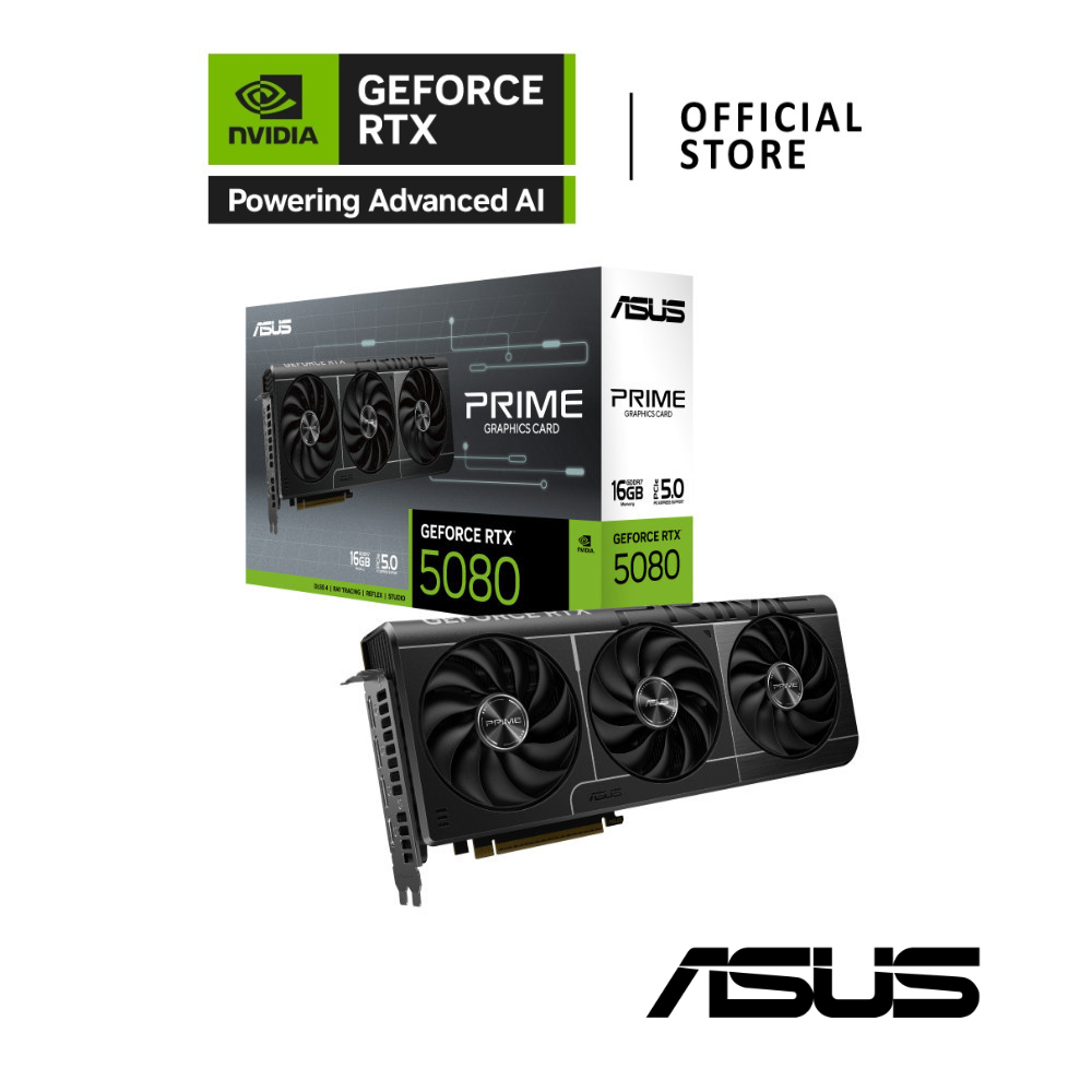 ASUS NVIDIA® GeForce RTX™ 5080 16GB GDDR7 PRIME การ์ดจอ