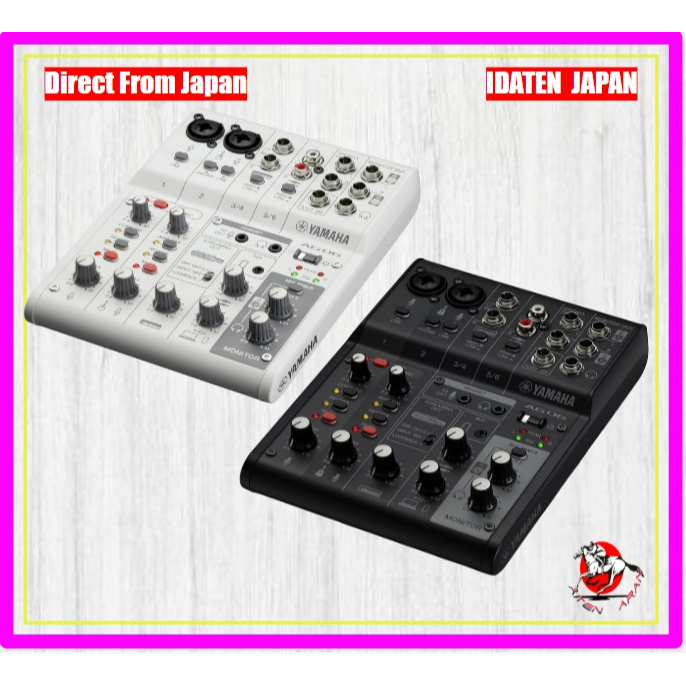 Yamaha Ag06Mk2 B/H เครื่องมิกเซอร์สตรีมมิ่ง 6 ช่อง สีดํา/ขาว ส่งตรงจากญี่ปุ่น