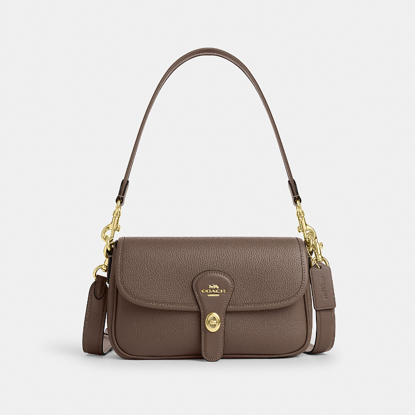 Coach CY683 Hadley Shoulder Bag (IMV2R) กระเป๋าสะพายผู้หญิง สี Im/Dark Stone