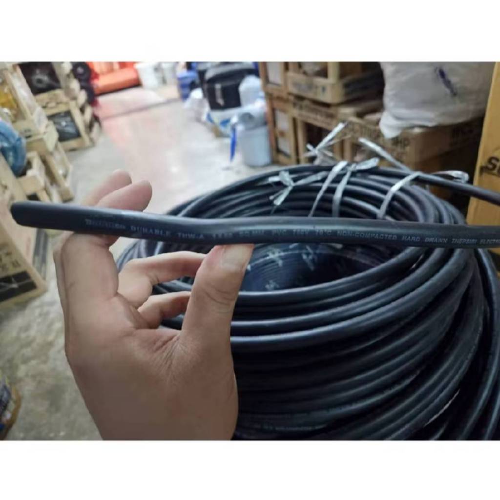 สายไฟมิเนียม สายเดียว THW-A มีขนาด 70-95 sq.mm. ควายาว 100เมตรเต็ม ยี่ห้อ DURABLE (ผ่านมาตราฐาน มอก.