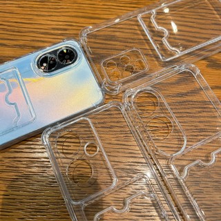 CASE เคสใส่บัตรใส OPPO A3 A3X A5S A7 A12 A15 A16 A17 A18 A38 A54 A57 A77S A58 A60 A79 RENO5 RENO6Z RENO10 RENO11F REDMI