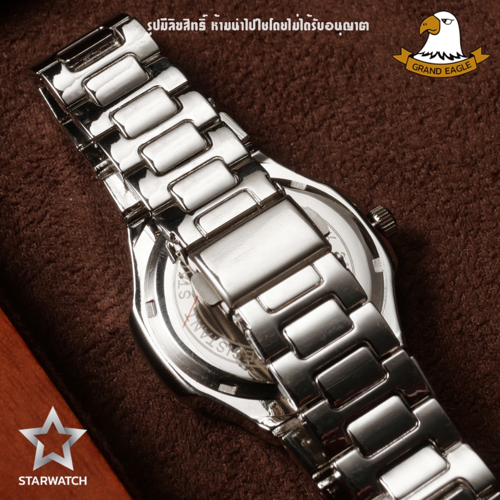 GRAND EAGLE นาฬิกาข้อมือผู้หญิง สายสแตนเลส รุ่น GE155L – SILVER/LIGHTPINK