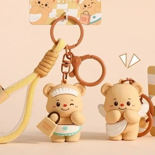 พร้อมส่ง🧸พวงกุญแจตุ๊กตาหมี ที่ห้อยกระเป๋า ตุ๊กตา พวงกุญแจน้องหมีครีมแบร์ creambear ไม่ใช่ พวงกุญแจหมีเนย Butter bear
