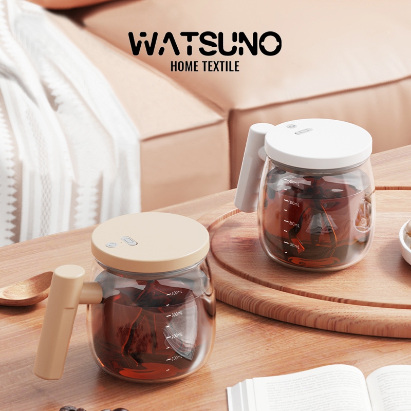 Watsuno.ถ้วยผสมอัตโนมัติ ถ้วยผสมกาแฟ ถ้วยผสมกาแฟ 400มล ถ้วยผสมไฟฟ้า เครื่องปั่นพกพา
