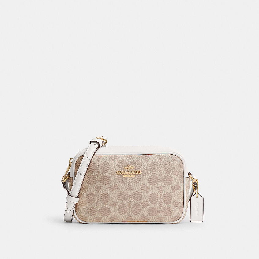 Coach CY752 Mini Jamie Camera Bag In Signature Canvas (IMXDM) กระเป๋าสะพายข้างผู้หญิง สี Im/Sand/Cha
