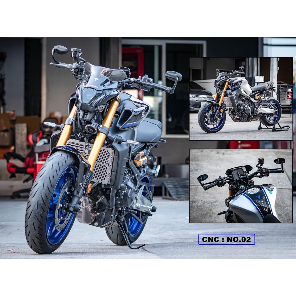กระจก + ตุ้มปลายแฮนด์ [Were Wolf] สำหรับ YAMAHA MT-07, MT-09 Gen1-Gen4, XSR700, XSR700 Gen2, XSR900, XSR900 Gen2, MT-10