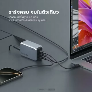 Orsen by Eloop C102T GaN Charger 100W หัวชาร์จ PD QC PPS Type C ชาร์จเร็ว adapter notebook มอก.