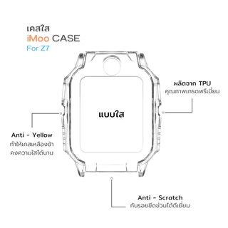 Case iMoo เคสใส Z7 ไอโม่ พิมพ์ลายสุดน่ารัก TPUกรอบใส นาฬิกาไอโม่ กันรอยรอบตัวเครื่อง