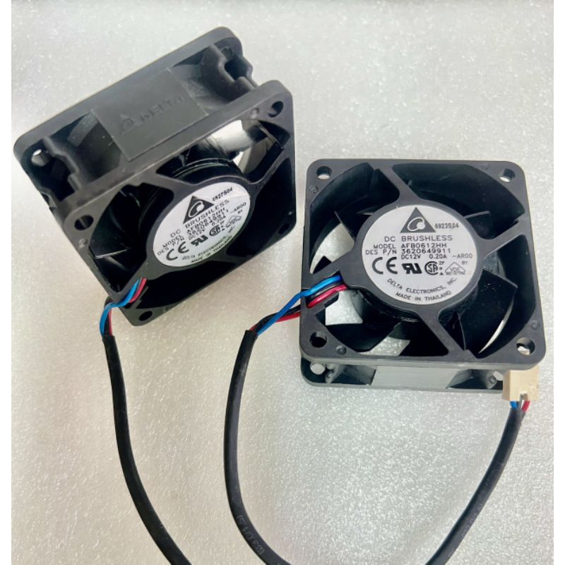 * พัดลม DELTA AFB0612HH 0.20A DC12V ขนาด 60x60x25mm.(หนา25มิล)  2.5” 3สาย สินค้าใหม่ในไทยพร้อมส่ง