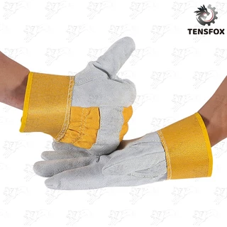 Tensfox ถุงมือหนัง ถุงมือช่างเชื่อม ถุงมือหนังงานเชื่อม แบบคู่ ใช้ป้องกันทั่วไป งานช่าง งานเชื่อมเหล็ก