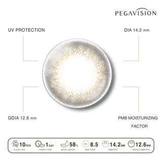 PEGAVISION คอนแทคเลนส์สี รายวัน รุ่น KAORI สี Laurel Brown (10 เลนส์/กล่อง)