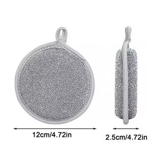YP-472 ห้องครัวเศษผ้าล้างจานสองด้าน-ฟองน้ําทําความสะอาดคราบสนิม-แผ่นใยขัดไม่เป็นรอย