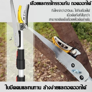 GAIDING【เหล็ก sk5 นำเข้า】กรรไกรตัดกิ่ง ยืดไสลด์ 2.3M-4M อุปกรณ์ตัดแต่งกิ่งมืออาชีพ กรรไกรตัดกิ่งด้ามยาว กรรไกรตัดกิ่งไม้