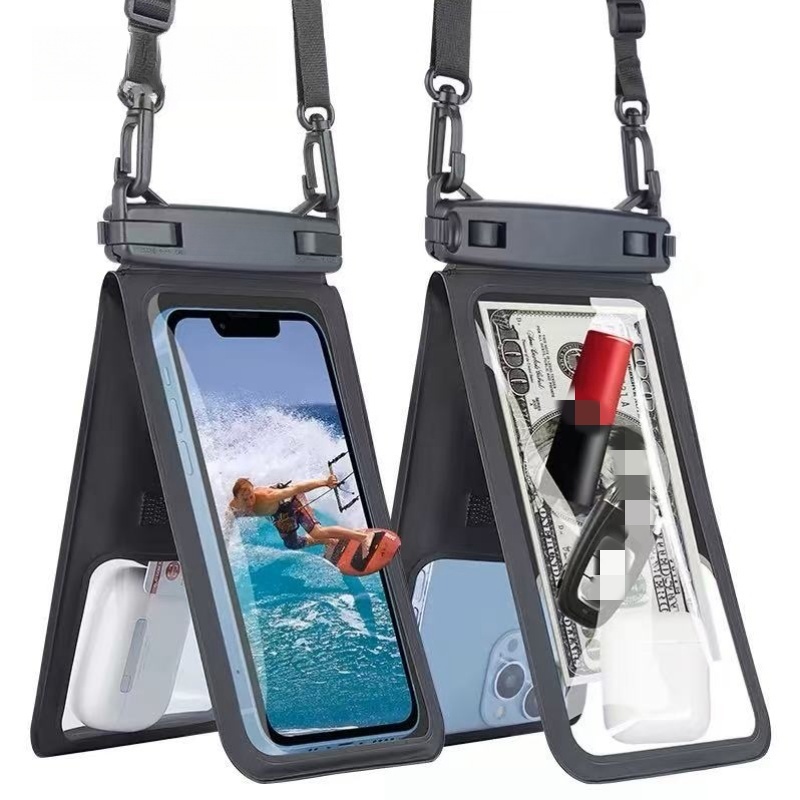 2 in 1 กระเป๋าใส่โทรศัพท์มือถือ กันน้ํา IPX8   สําหรับว่ายน้ํา ชายหาด ริมทะเล 7นิ้ว/9นิ้ว