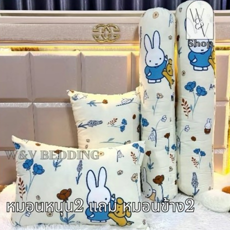 หมอนหนุน หมอนหนุนพิมพ์ลายการ์ตูน มาตรฐานขนาดใหญ่ (เลือกลายได้) หนุนสบายไม่ปวดคอ หมอนข้าง เนื้อผ้าคอตตอน - รูปที่ 7