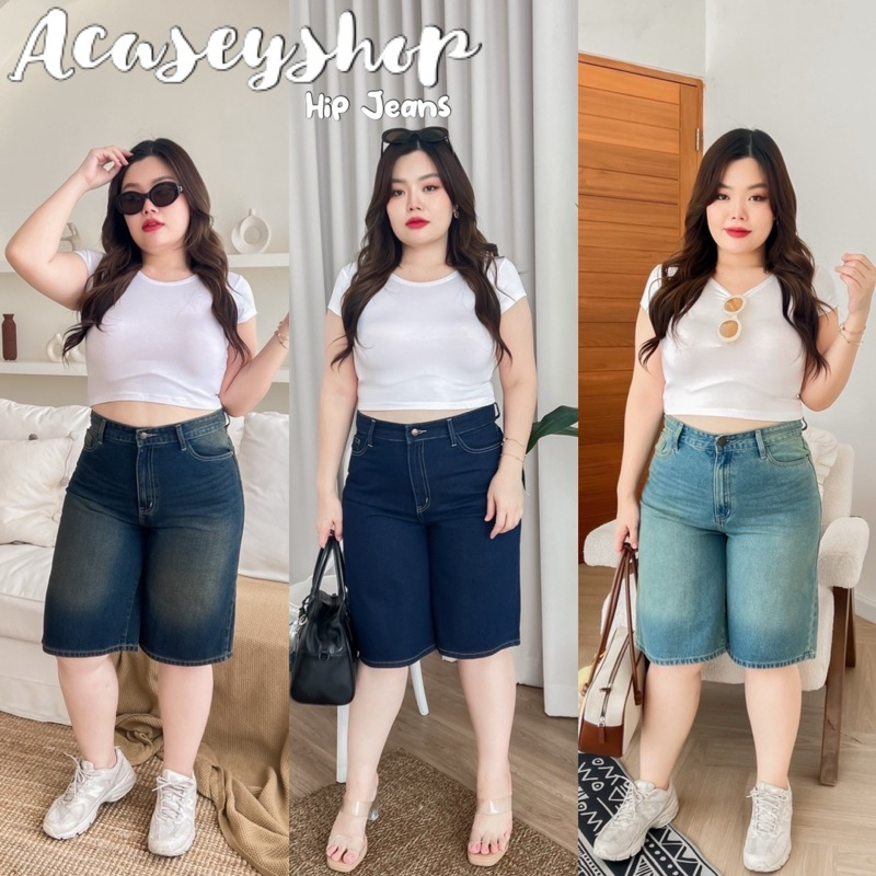 Acasey กางเกงยีนส์ผู้หญิง ขาสั้น 5ส่วน เรียบ รุ่น SUMMER SHORT🏖️  กางเกงสาวอวบ มี Bigsize