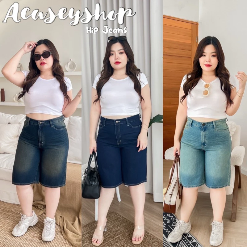 Acasey กางเกงยีนส์ผู้หญิง ขาสั้น 5ส่วน เรียบ รุ่น SUMMER SHORT🏖️ กางเกงสาวอวบ มี Bigsize