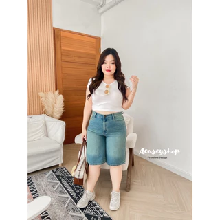 Acasey กางเกงยีนส์ผู้หญิง ขาสั้น 5ส่วน เรียบ รุ่น SUMMER SHORT🏖️ กางเกงสาวอวบ มี Bigsize